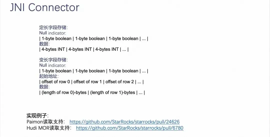JNI Connector 存储格式